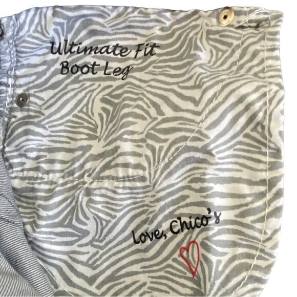 Women’s Chico’s Platinum Ultimate Fit Boot Leg Jeans size 2.5S /L/14 - Picture 6 of 9